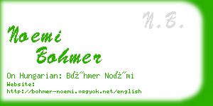 noemi bohmer business card